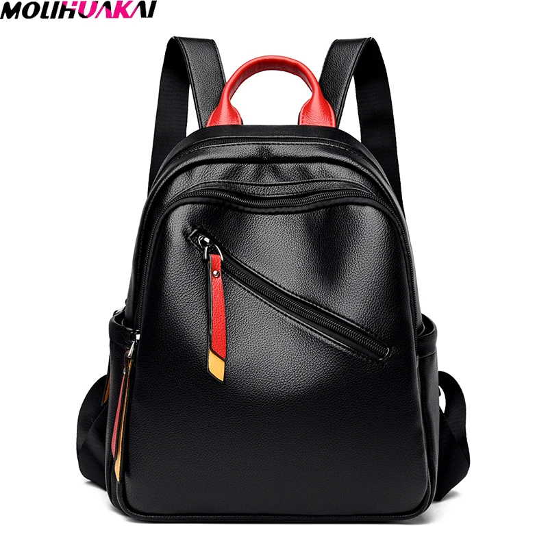 

Genuine Brand Travel Backpack Women Soft Leather Shoulder Bags For Women 2021 Designer School Bags For Teenage Girls Mochilas