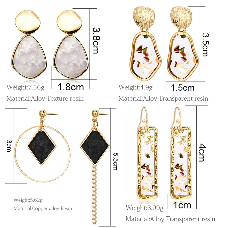 

New Korean Statement Geometric Long Dangle Earrings 2020 Female Jewelry