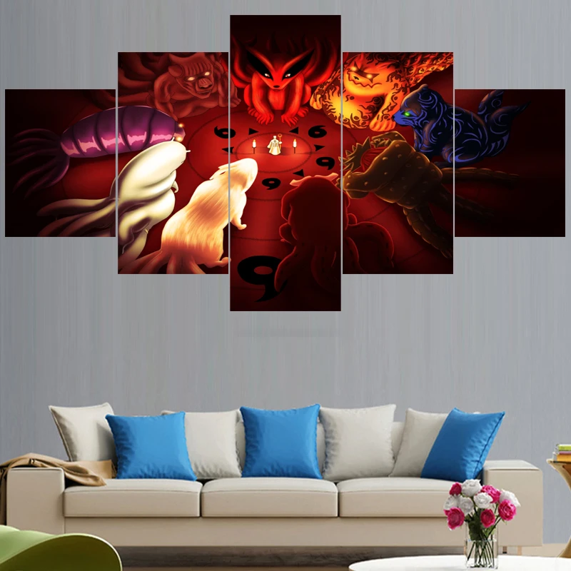 Мультфильм Наруто девять зверей картины для спальни стены искусства домашний