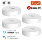 Датчик температуры и влажности Tuya ZigBee3.0, дистанционное управление с помощью приложения Tuya Smart Life, работает с ALexa Google Home
