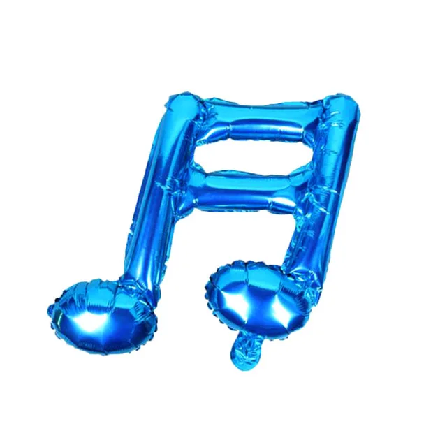 S note blue 5pc 5 шт. музыкальные ноты гитара воздушный шар из фольги для детей день рождения Танцы палка стержень музыка концертные вечерние блага - Цвет: S note blue 5pc