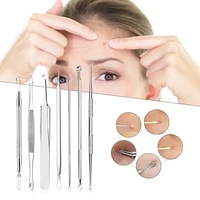 7pcs blackhead remover kit zit tool cleanser vacum comedone pimple blemish extractor beauty acne remover tools