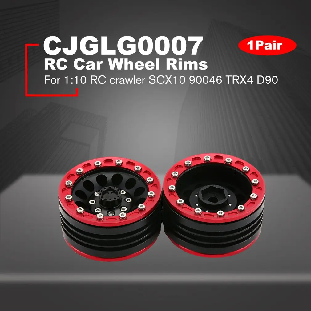 2 шт. колесные диски из алюминиевого сплава 1 9 для 1/10 RC Crawler Axial SCX10 II 90046 TRX4 D90 |