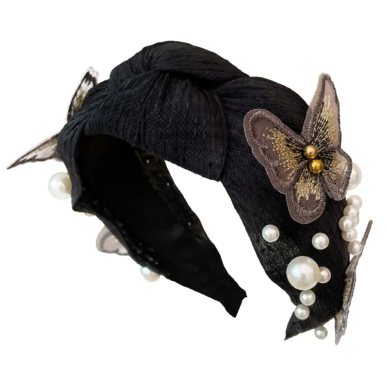 

Free shipping women Wide-brimmed butterfly lace headband hairbands girl's headbands lady's headwear hair accessories