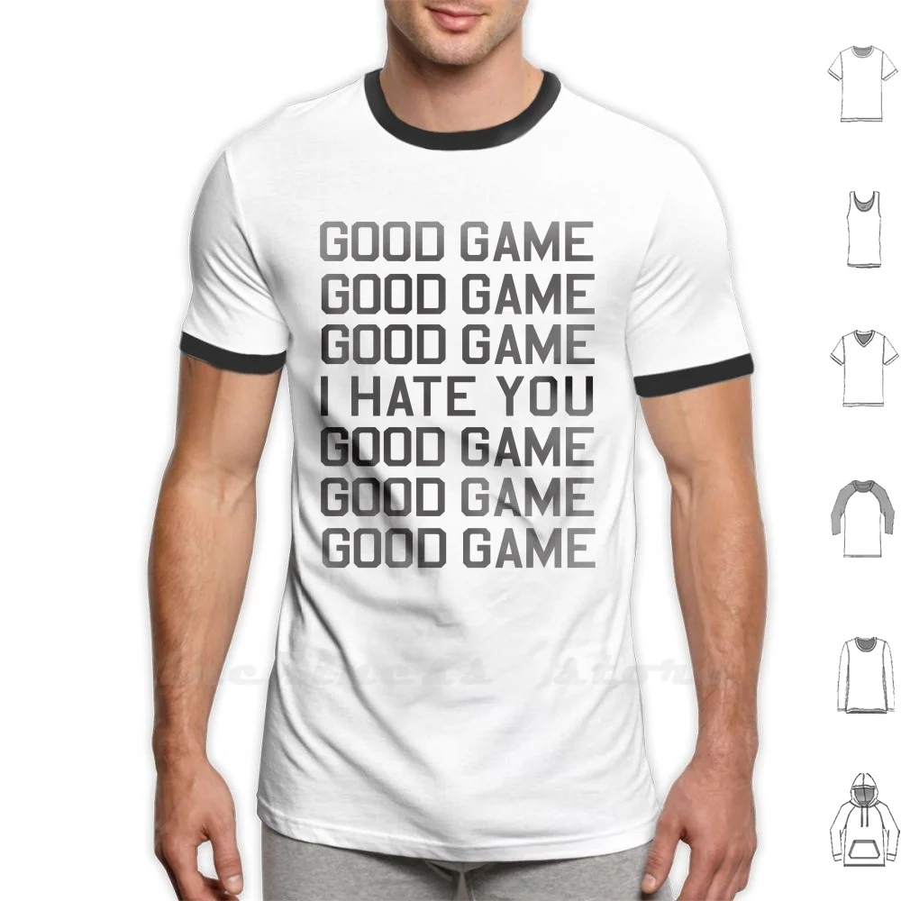 Хорошая игра I Hate You футболка большого размера 100% хлопок Спорт Смешные