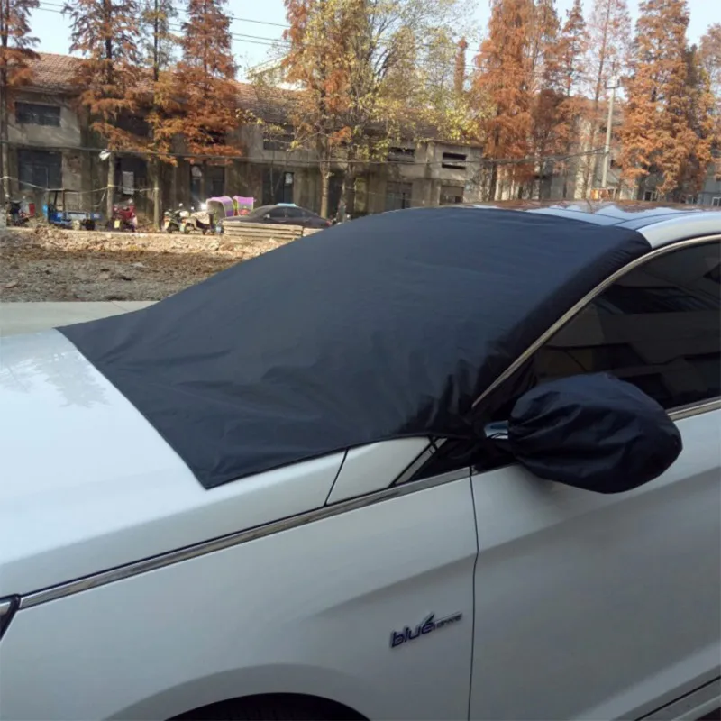 

Four Seasons Universal Car Covers Black Portable Full Protection Windshield Cover Universal Rear Screen Protector For Snow Block