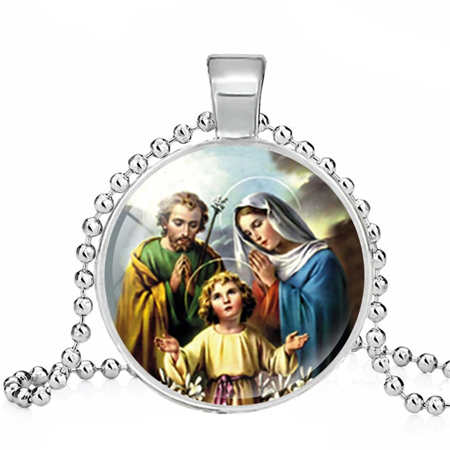 Ожерелье Девы Марии матери ребенка Иисус Христос христианский кулон ожерелье