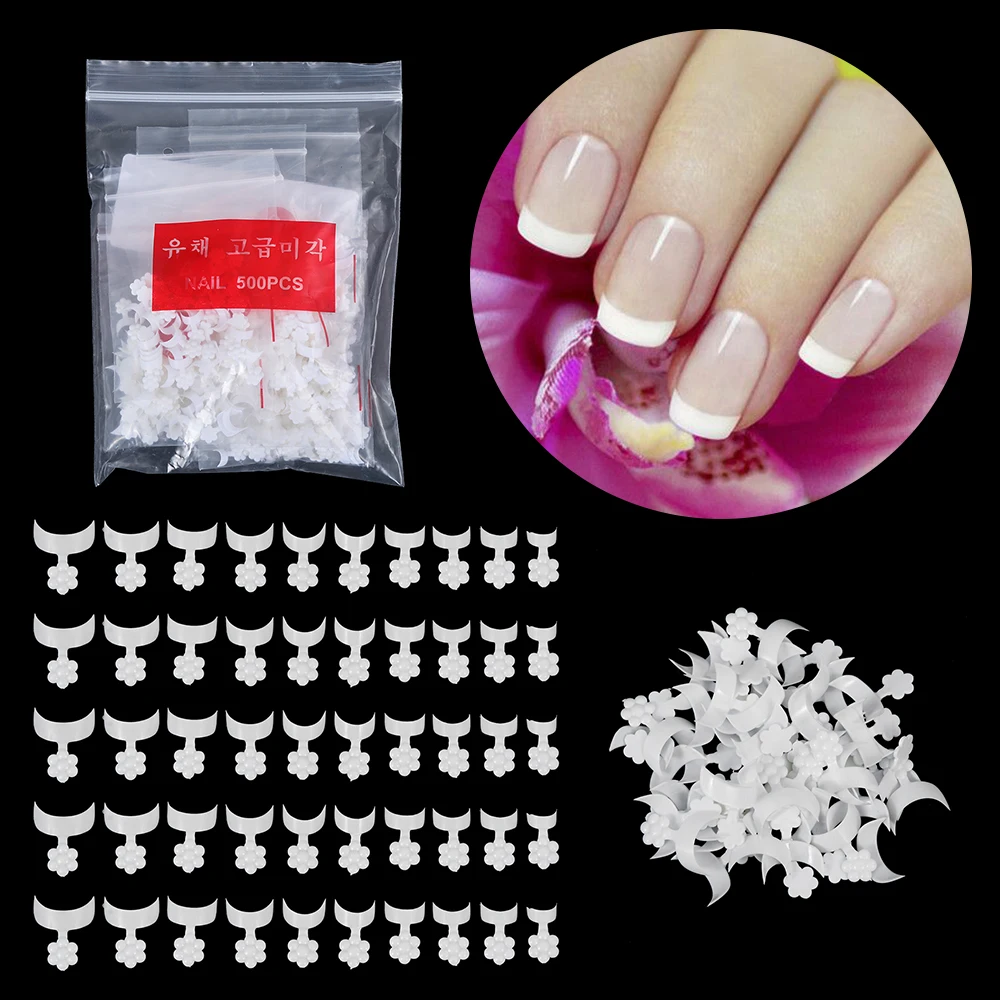 

Горячая Распродажа 500 шт./пакет, короткие французские накладные ногти для дизайна ногтей, черные/белые/красные УФ-гель ABS для маникюра, инструменты для красоты ногтей своими руками