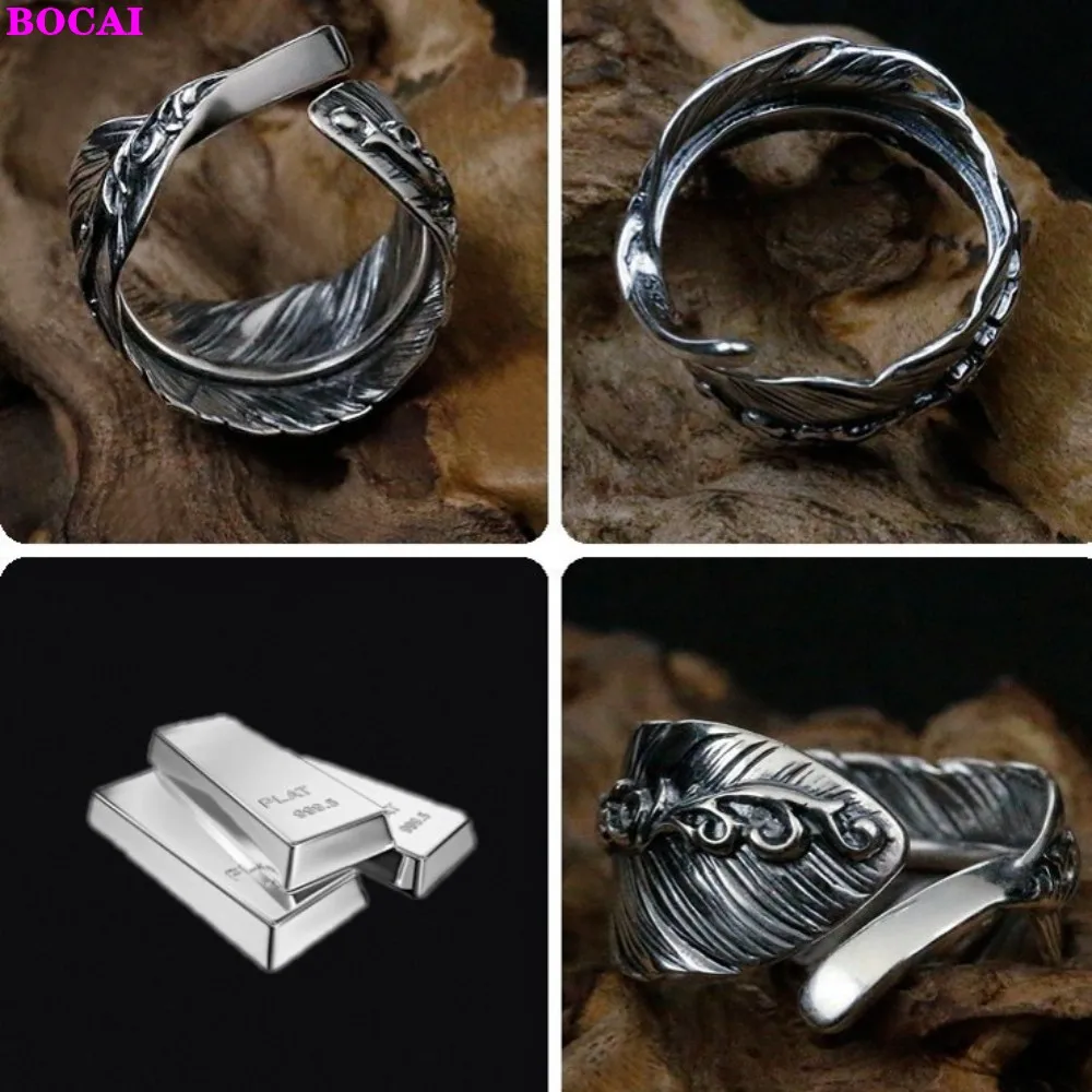 BOCAI s925 Серебряные кольца для мужчин и женщин 2020 новые модные ювелирные изделия