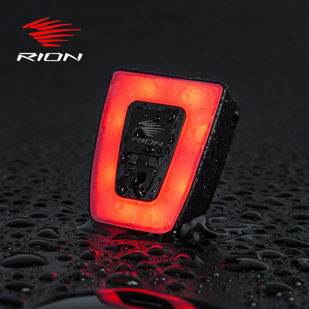

RION Cycling LED Bike Tail Lamp Helmet Bicycle Light USB Rechargeable Rear Taillight Multi Modes Waterproof Lights