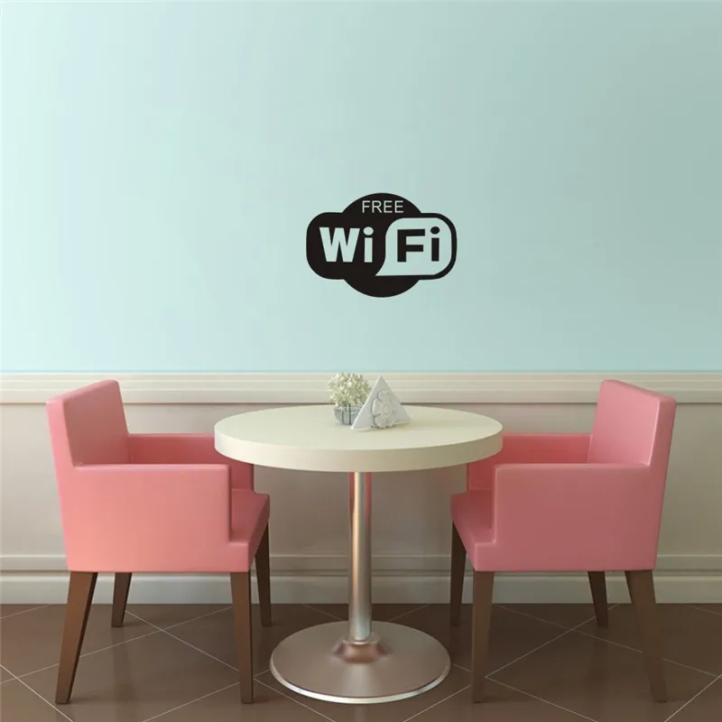 1 шт. Черный Бесплатный WiFi виниловый стикер Знак окна Кафе Ресторан Бар Интернет
