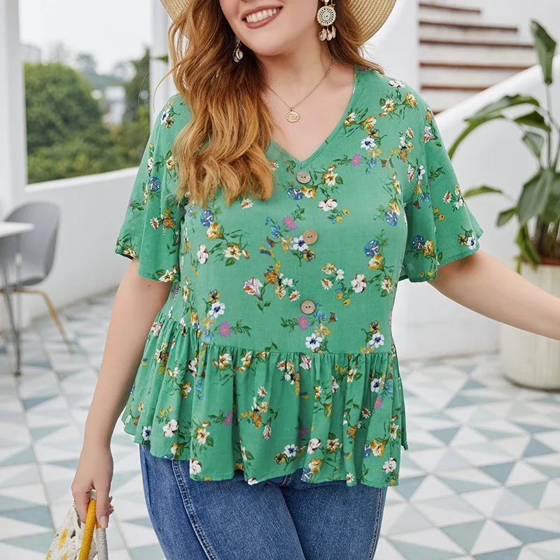 

Plus Size Women's Summer New Product Women's Fashion Printed Top Graphic T Shirts Woman Tshirts 2021 Women Fashion Clothing