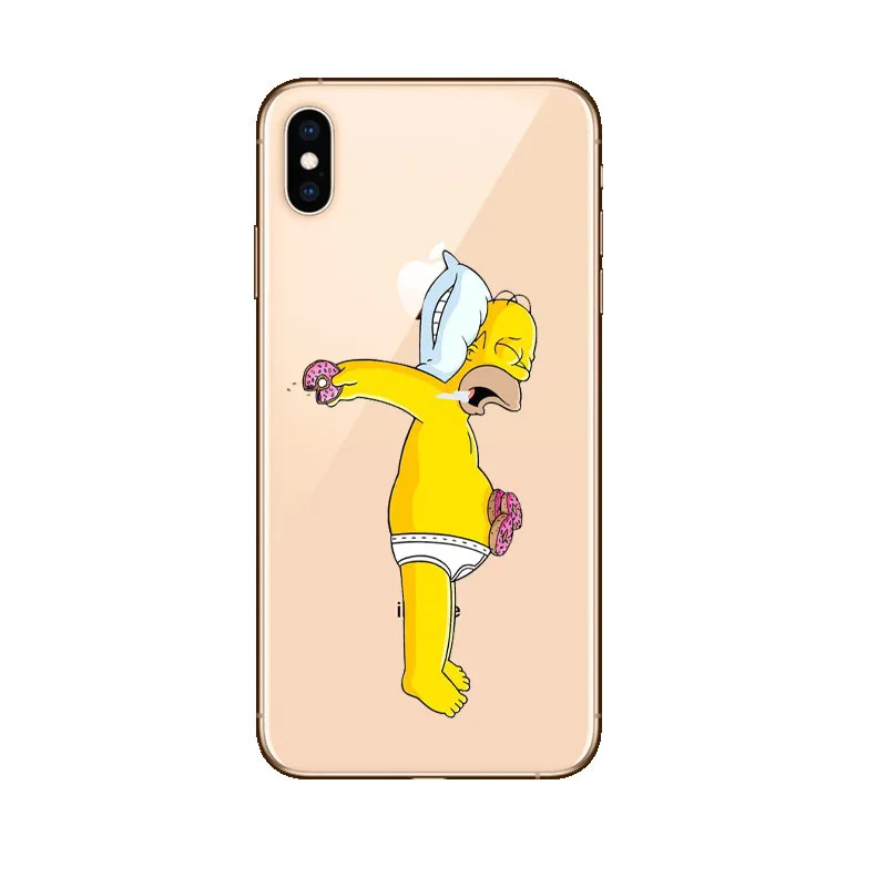 Симпсон ТПУ мягкий чехол для iPhone 5 5S SE 6 XS Max 7 8 Plus XR забавные Fundas силиконовый
