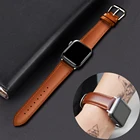 Ремешок кожаный для apple watch band, браслет для наручных часов 42 мм 38 мм 44 мм 40 мм 54321, аксессуары