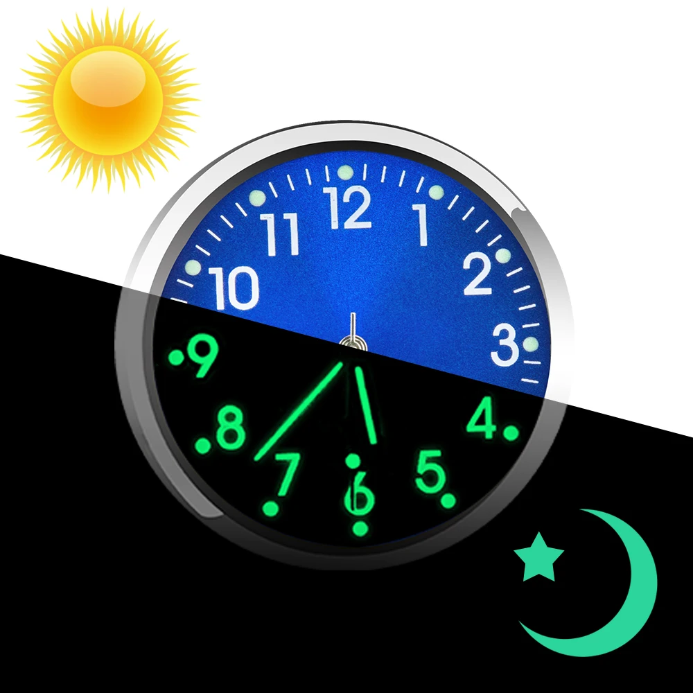 Hippcron украшение автомобиля часы термометр гигрометр светящийся воздушный