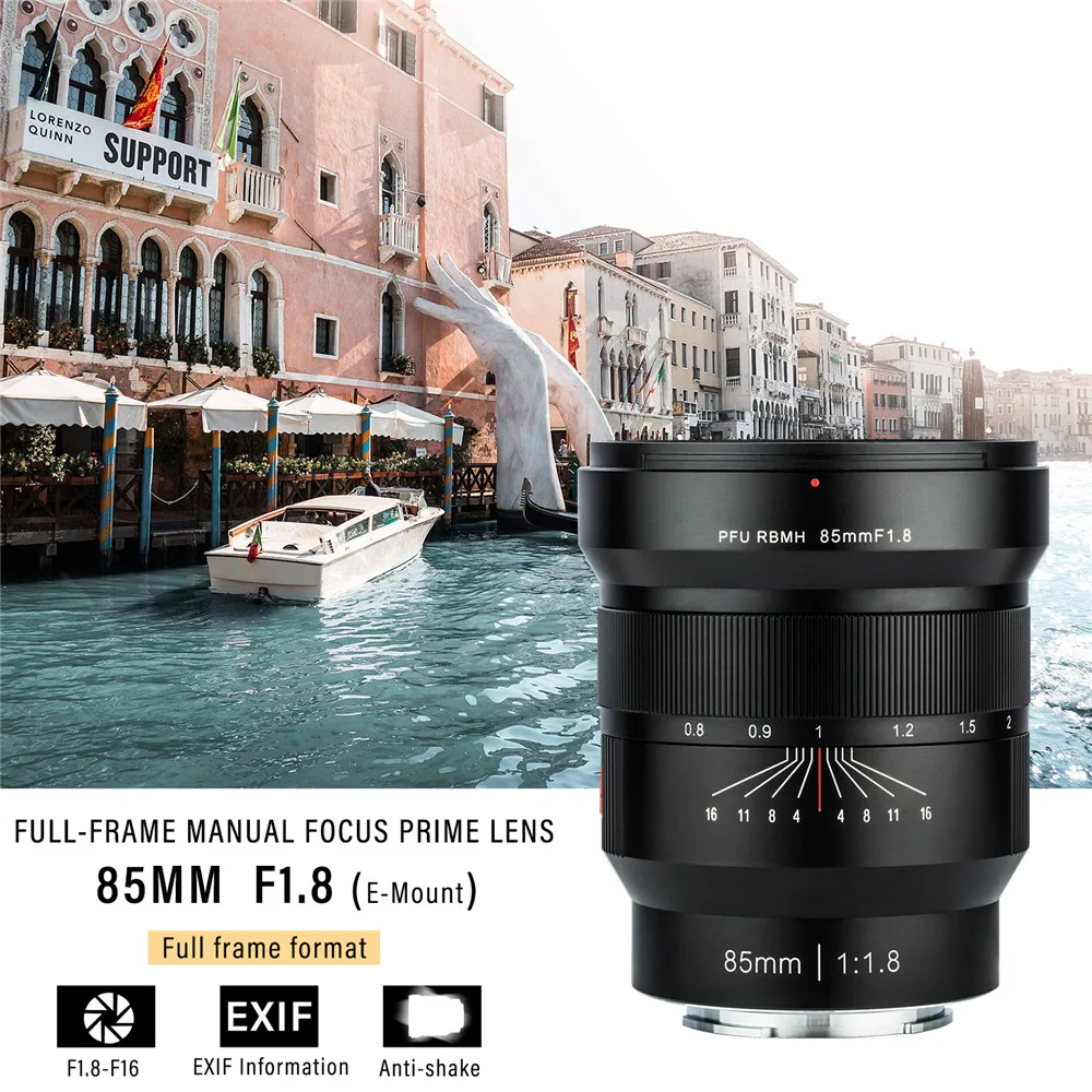 VILTROX 85 мм f/1 8 Полнокадровый ручной объектив с фиксированным фокусом F1.8 для камеры