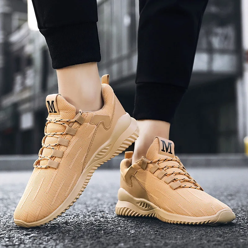 Кроссовки мужские сетчатые дышащие повседневная обувь для бега универсальные