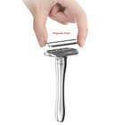 Новая регулируемая бритва, мужские безопасные бритвенные лезвия с двойными краями, мягкое и агрессивное удаление волос с 1-9 пилками, набор из 5 лезвий