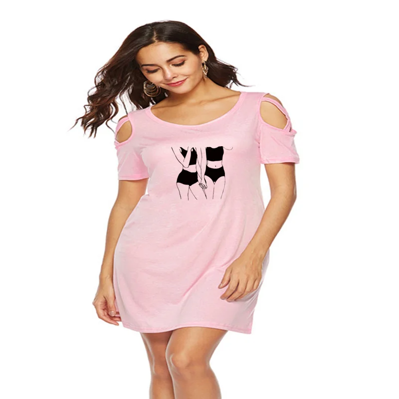 Парные платья ЛГБТ с забавным буквенным принтом круглым вырезом и коротким