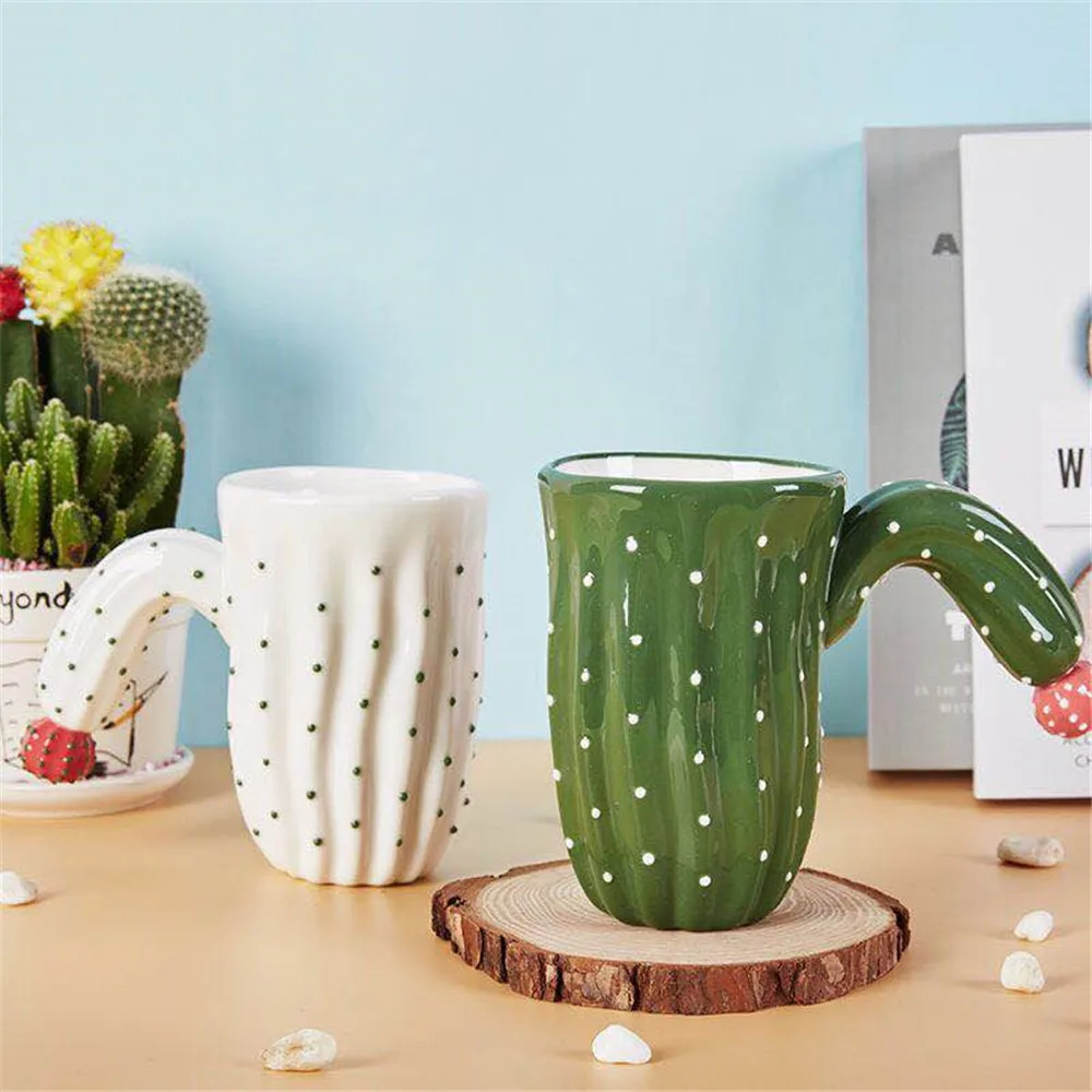Cactus Coffee Cups and Mugs 350ml/420ml Tea Milk Ceramic with Handle Mug Novelty Gifts For Your Friends/Kid | Дом и сад