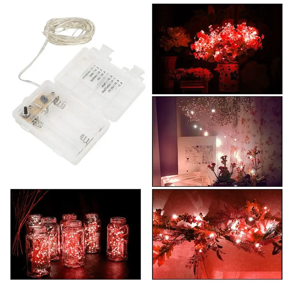 

6m 60 LED Bright Silver Wire String Light Fairy Lamp Christmas Party Decoration 3AA Battery Box With 8 Function Remote Control