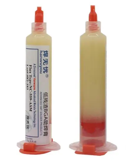 

2PCS NC-559-ASM environmentally friendly no-clean BGA solder paste flux flux 10CC syringe barrel soldering oil