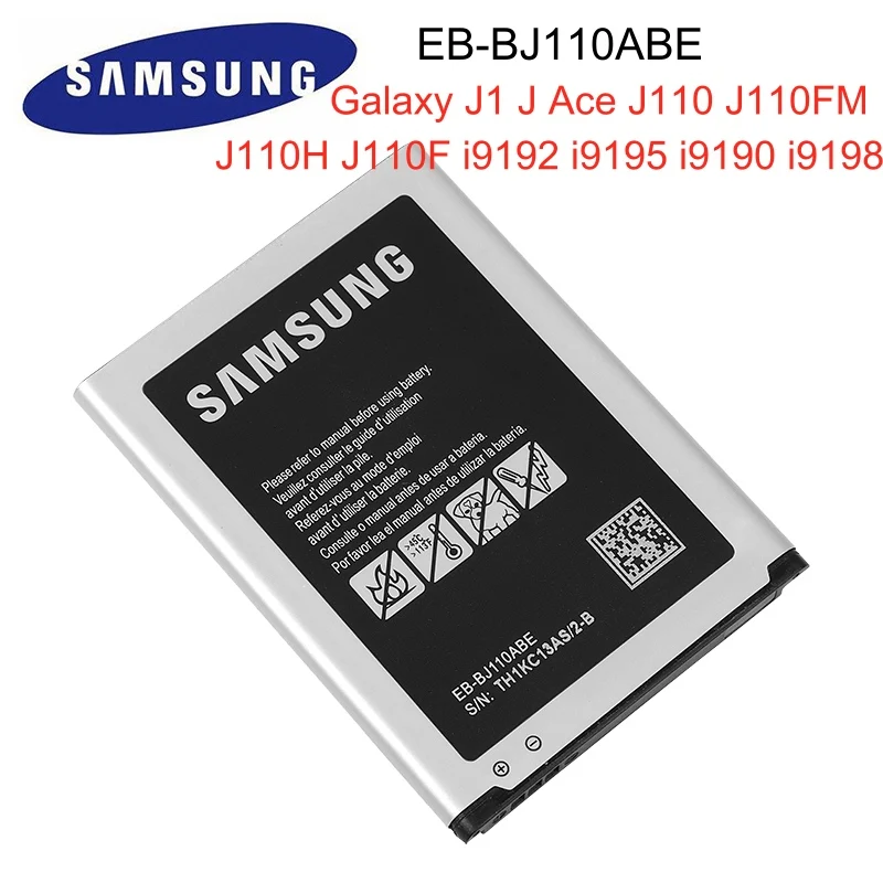 Оригинальная Аккумуляторная батарея SAMSUNG 1900 мАч для Samsung Galaxy J1 J Ace J110 J110FM J110F J110H i9192
