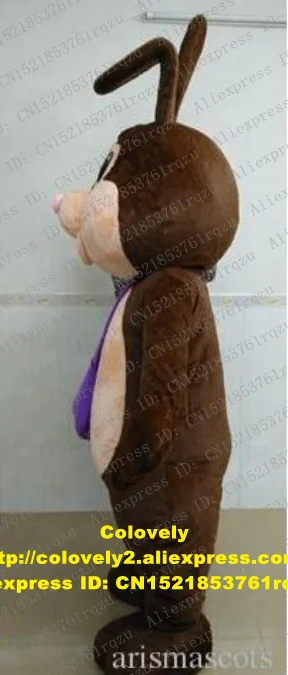Костюм-талисман коричневого кролика костюм персонажа из мультфильма для