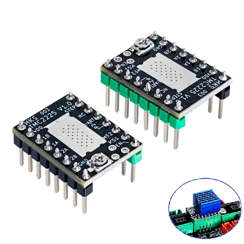 RAMPS Total 5pcs TMC2225 Stepper Motor Driver Replace TMC2208 TMC2209 StepStick 3D Printer Parts Ultra Silent for SGen_L | Компьютеры и