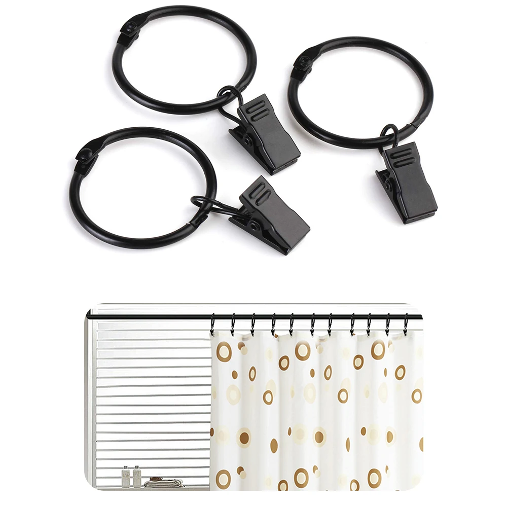 Металлические открывающиеся Кольца для штор зажимы сверхпрочные нержавеющие