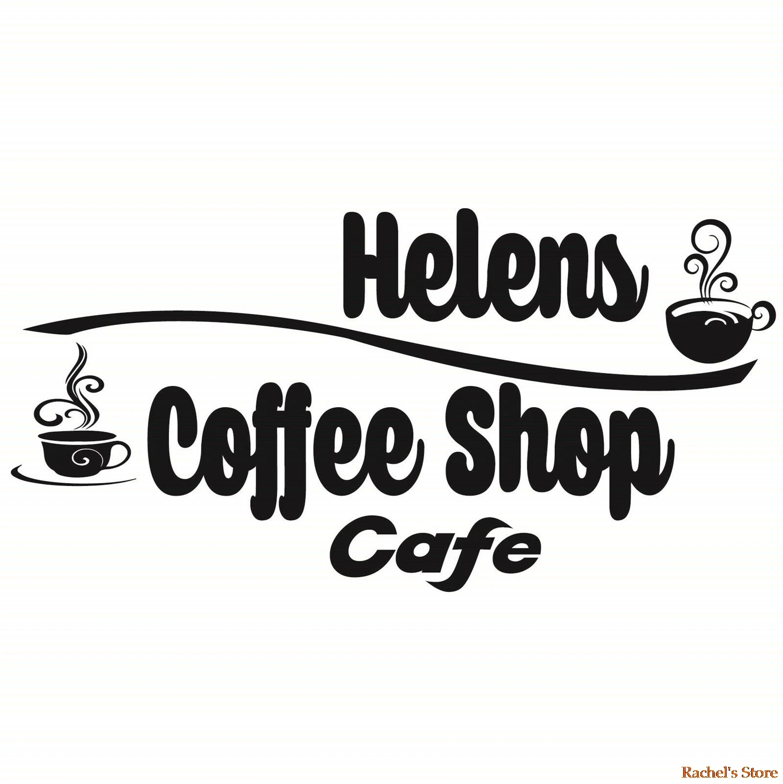 

Coffee Shop Sign Logo Highest Quality Wall Decal Sticker Customized