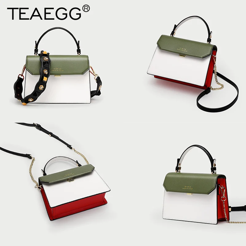 TEAEGG 2019 женская дизайнерская сумка с заклепками на ремне брендовая через плечо |