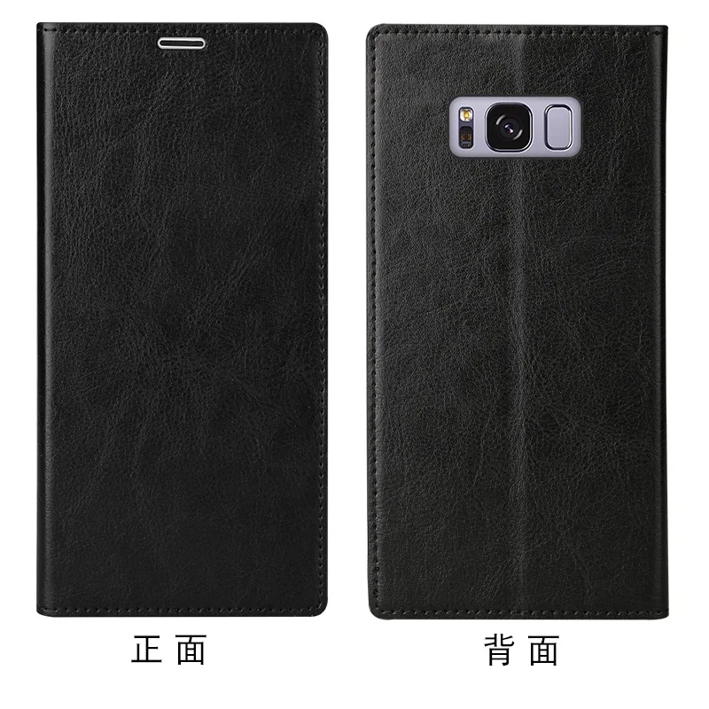 Натуральная кожа противоударный чехол с откидывающейся крышкой для Samsung Galaxy s10 S9