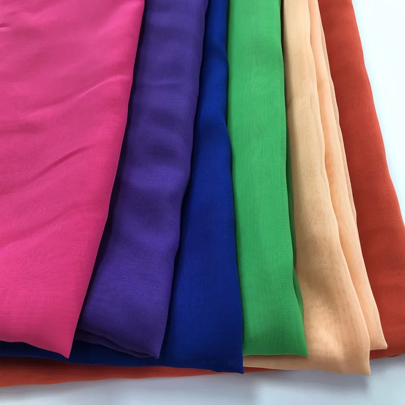 

Polyester Chiffon Fabrics for Sewing per Meter Width 57'' Quilting for Patchwork DIY Textile Cloth Thin Soft Make Gown Dress