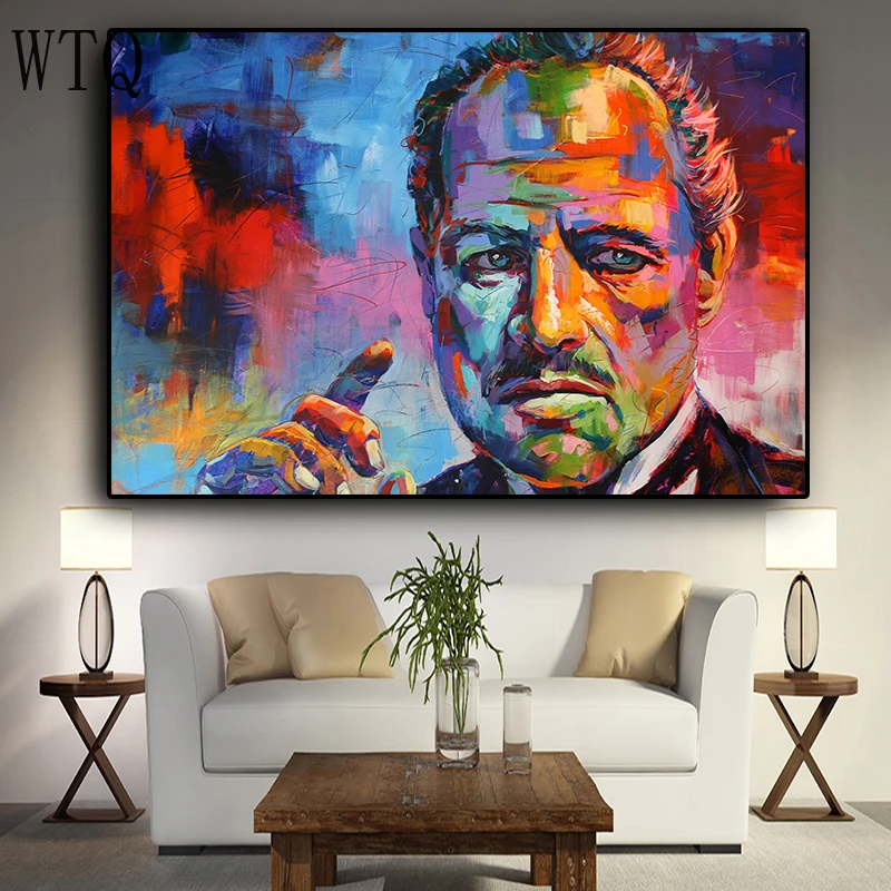 

100x150cm Colorful Marlon Brando Canvas Painting Posters and Prints Scandinavian Wall Art Picture Living Room Cuadros Decor
