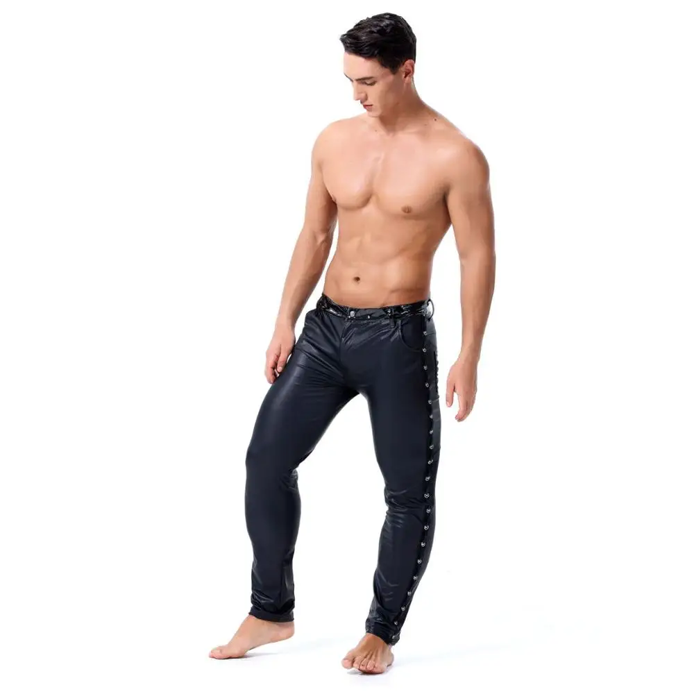 Плотные горячие сексуальные кожаные брюки штаны для ночного клуба рок-группы игр