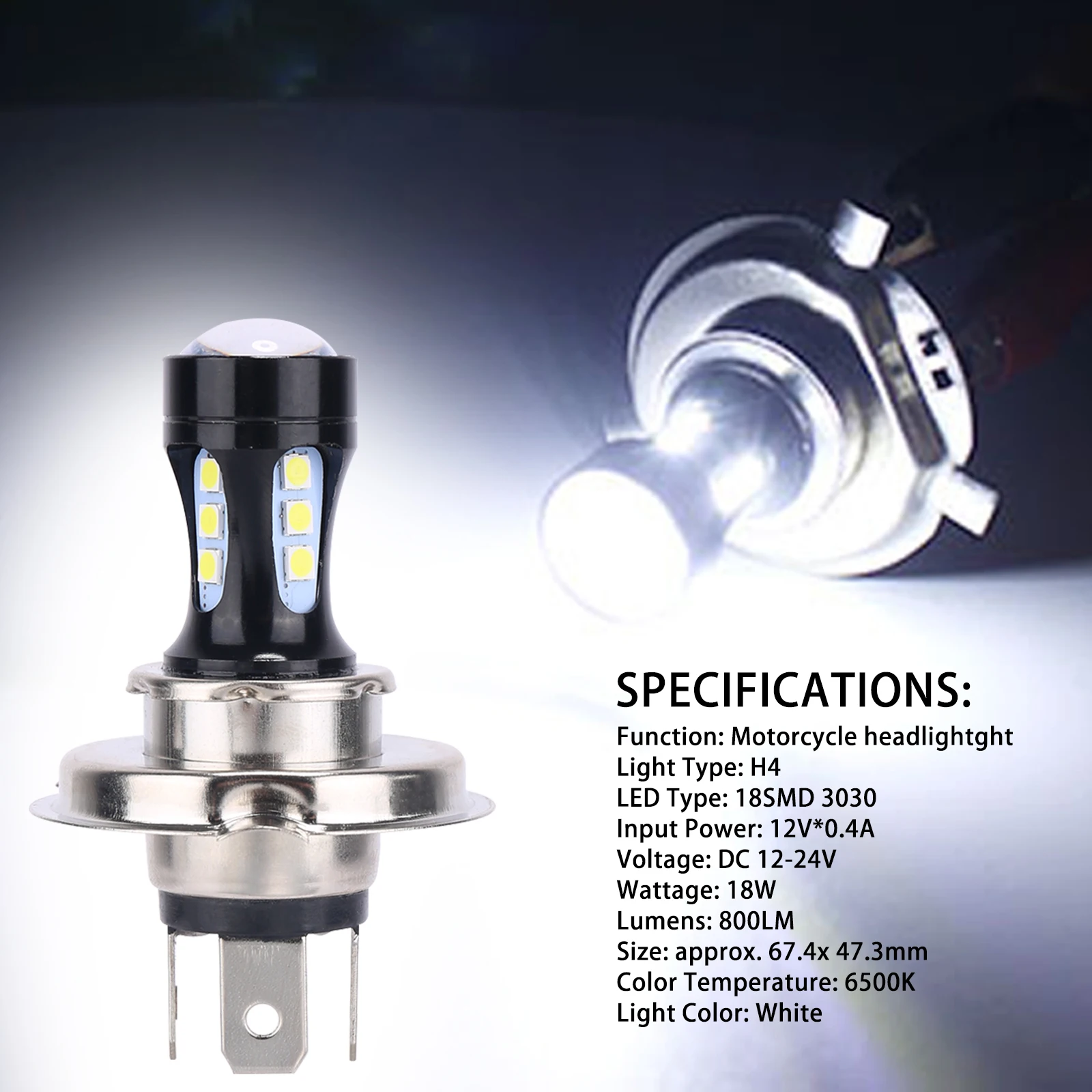 Светодиодные фары H4 для автомобилей мотоциклов грузовиков лодок тракторов