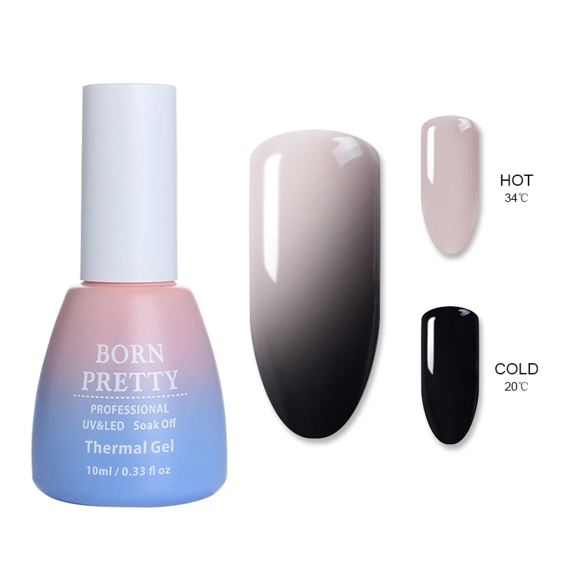 Термальный Гель-лак для ногтей BORN PRETTY, 6 мл/10 мл, 3 в 1, меняющий цвет при температуре, УФ-Гель-лак для ногтей, стойкий гель