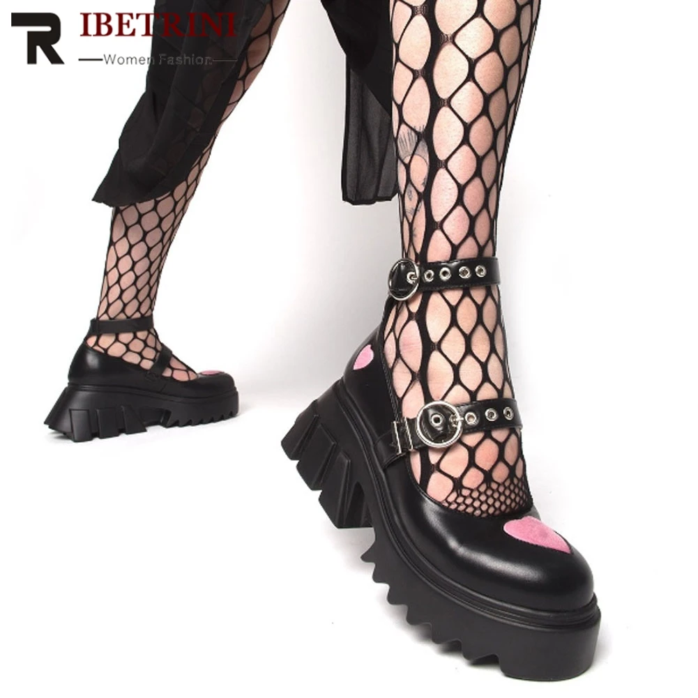 

Туфли-лодочки женские, с круглым носком и ремешком на щиколотке, в форме сердца, 2021