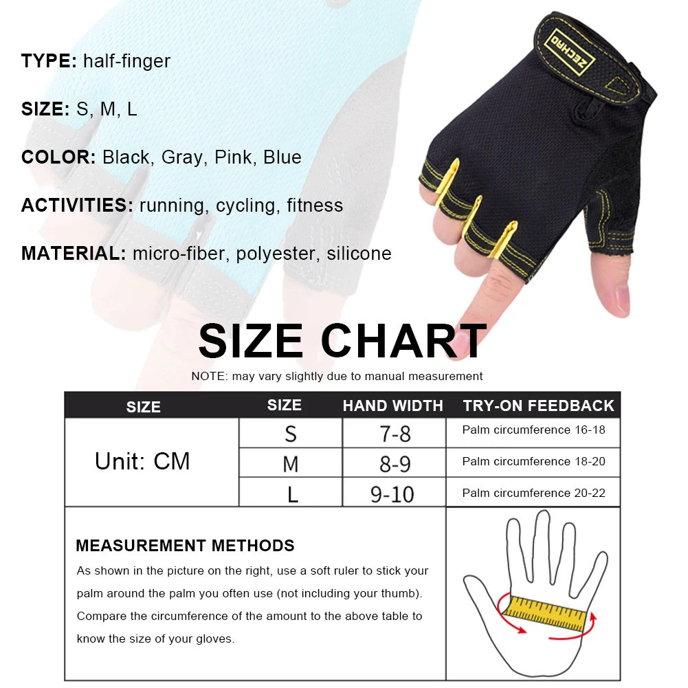 

Bike Cycling Gloves Anti-slip Anti-sweat Men Women Half Finger Gloves Breathable Anti-shock Sports Gloves Bike Bicycle Gloves