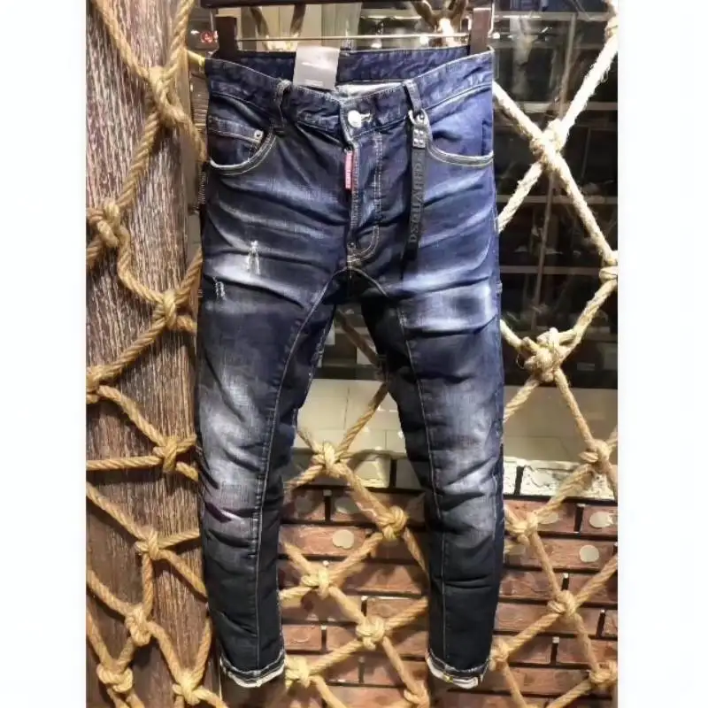 

DSQUARED2 Jeans Pencil Pants Motorcycle Party Casual Trousers Street Denim Clothing A202#