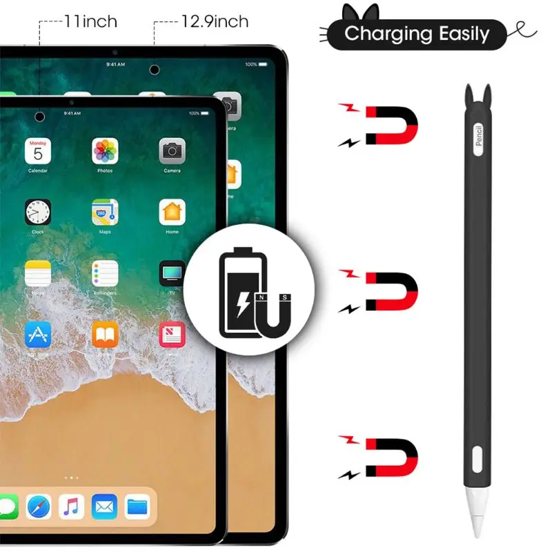 Защитный чехол для Apple i-Pad Pro Pencil 2-го поколения с милыми кроличьими ушками |