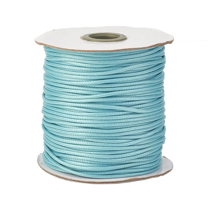 Cyan 0,5/1/1,5/2/3 мм окружающую среду корейский вощеный ожерелье из полиэстера браслет шнур для бисероплетения, самодельные Украшения, Аксессуары для изготовления - Цвет: Cyan