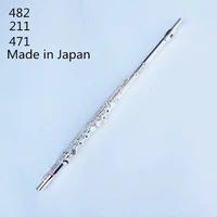 made in japan top flute 16 holes silver plated transverse flauta obturator c key with e key music instrument