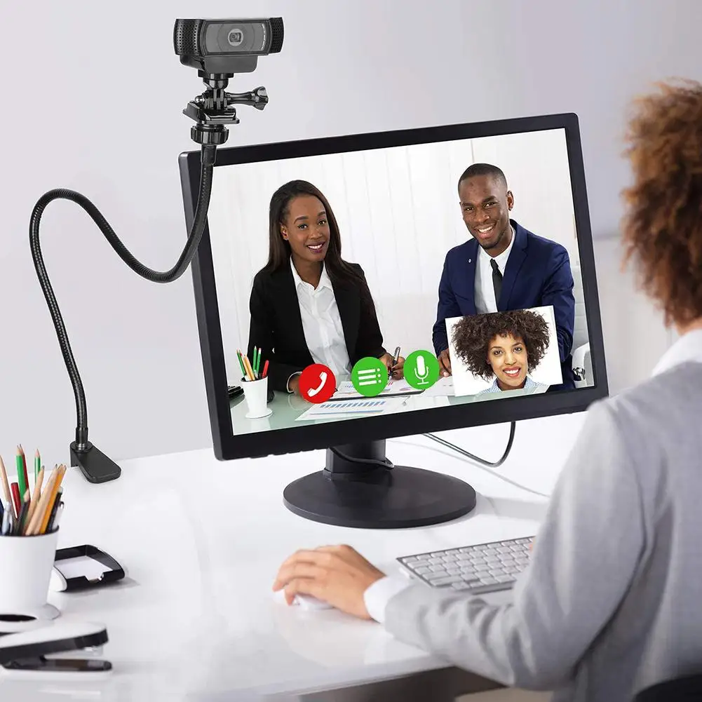 webcam stand flexible desk mount gooseneck clamp clip camera holder for web cam accessories holder for phone magnetic hot sell free global shipping