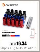 Car Modification 20PCS Stainless Steel Lug Nuts M12x1.25 M12x1.5 M14x1.5 M14x2 Wheel Nuts Bolts For chevrolet Subaru Hyundai