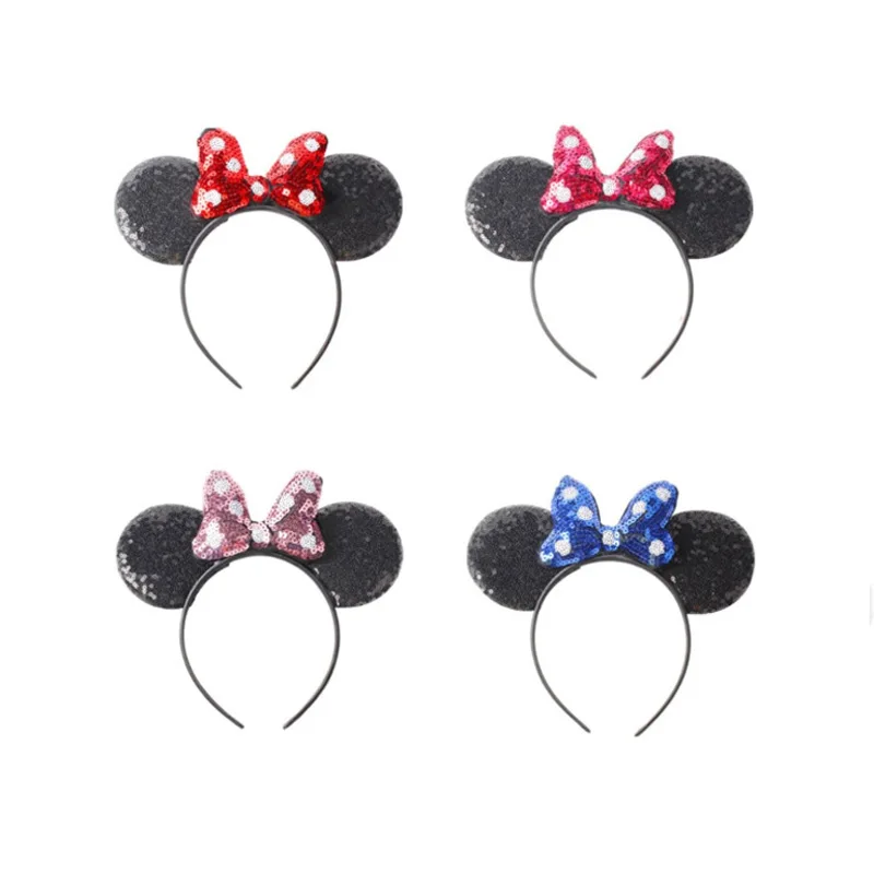 Navidad повязка на голову Минни уши Рождество аксессуары ободки для женщин обруч