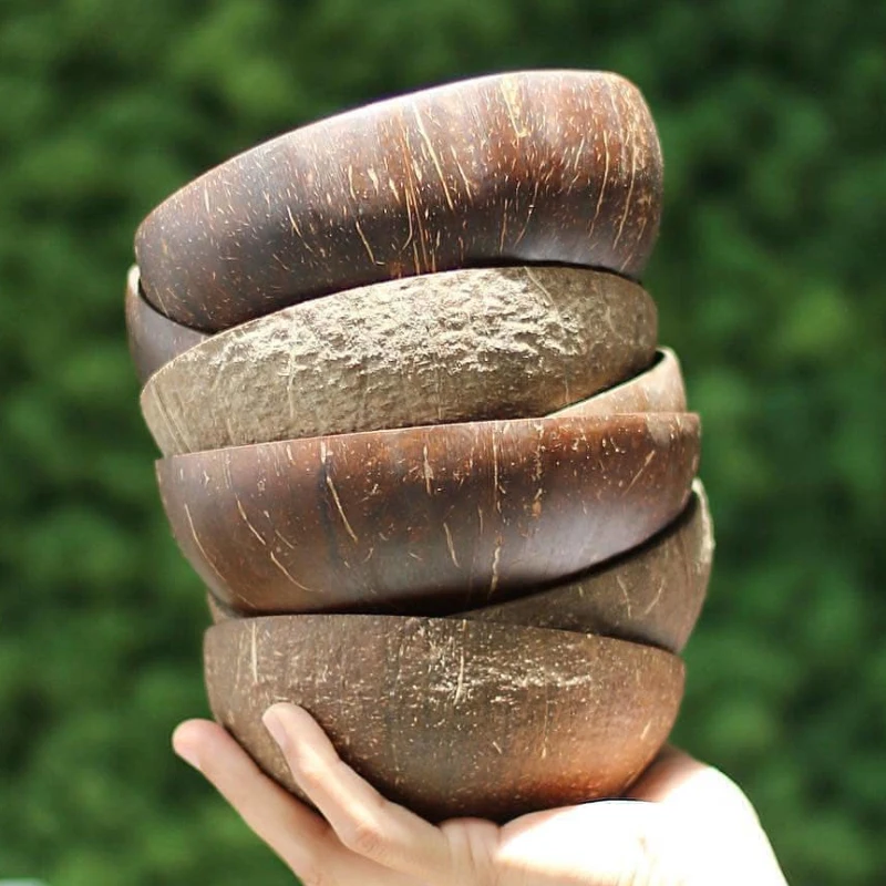 2 шт. кокосовые миски набор посуды фруктовый салатник десертный контейнер ручная