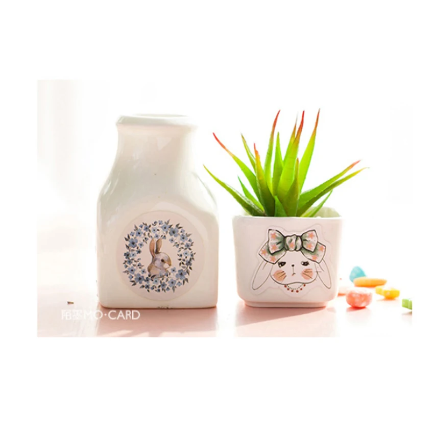 45 шт./упак. мультфильм животных в штучной упаковке наклейки детская молочная