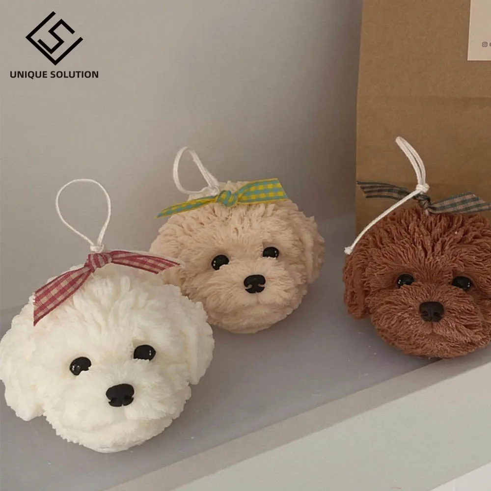 Свеча в виде головы собаки Тедди искусственная форма Корейском стиле для